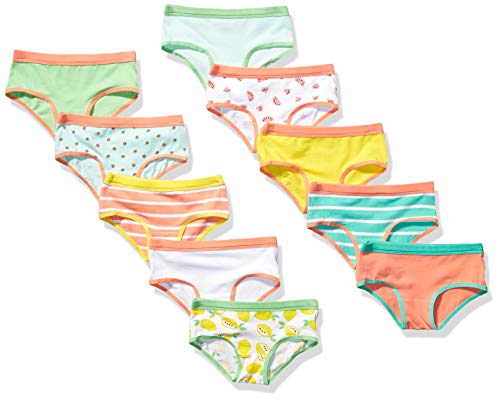 Amazon Essentials 10-Pack Hipster Underwear Conjunto Ropa Interior, Multicolor (Summer Fruit), ((Talla del fabricante: S 6/7)