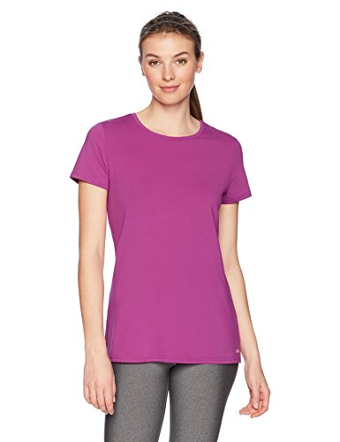 Amazon Essentials 2-Pack Tech Stretch Short-Sleeve Crew T-Shirt Athletic-Shirts, Azul Marino (Navy/Orchid), Large