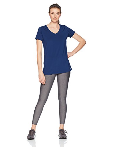 Amazon Essentials 2-Pack Tech Stretch Short-Sleeve V-Neck T-Shirt Athletic-Shirts, Azul Marino (Navy/Orchid), US S (EU S - M)
