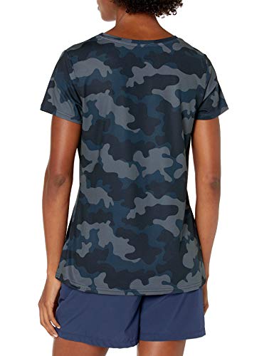 Amazon Essentials 2-Pack Tech Stretch Short-Sleeve V-Neck T-Shirt Fashion-t-Shirts, Camuflaje Negro/Gris, XS, Pack de 2