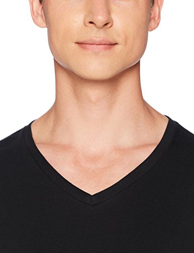 Amazon Essentials 6-Pack V-Neck Undershirts camisa, Negro (black), Small