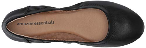 Amazon Essentials Belice Ballet Flat Zapatos Bailarinas, Negro, 38 EU