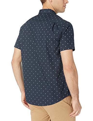 Amazon Essentials - Camiseta de manga corta con estampado para hombre, Anchor, US M (EU M)