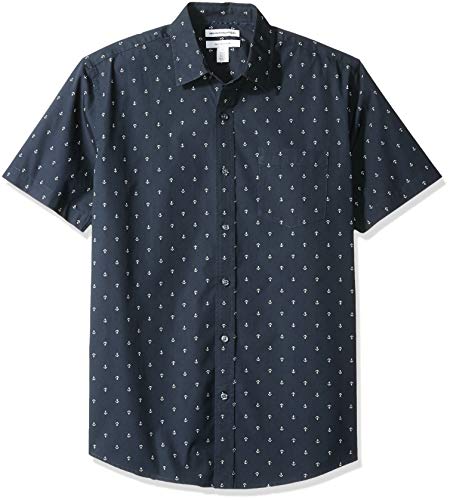 Amazon Essentials - Camiseta de manga corta con estampado para hombre, Anchor, US M (EU M)