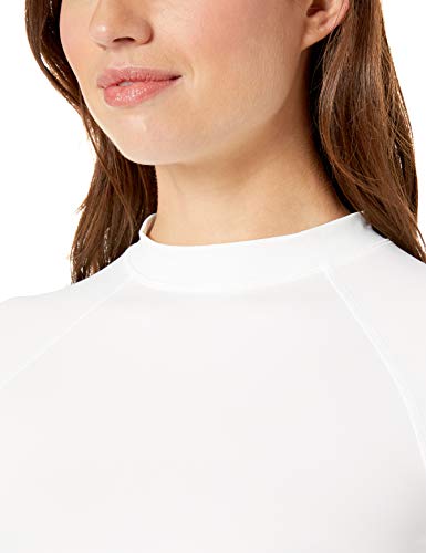 Amazon Essentials - Camiseta de protección solar con manga larga para mujer, Blanco, US L (EU L)