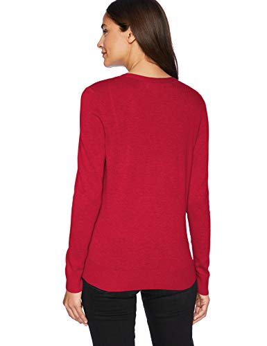 Amazon Essentials - Cárdigan ligero con cuello en V para mujer, Rojo (Red Red), US M (EU M-L)