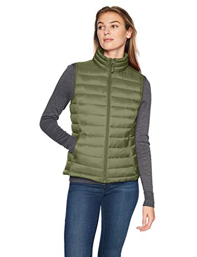 Amazon Essentials - Chaleco acolchado para mujer, plegable, ligero y resistente al agua, Verde (olive), US XL (EU 2XL)