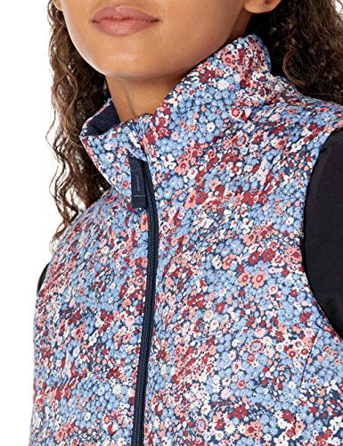 Amazon Essentials Chaleco Globo de Peso Medio Outerwear-Vests, Floral Azul Marino, XXL