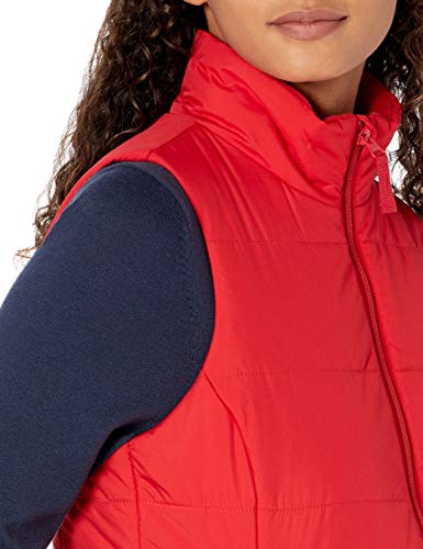 Amazon Essentials Chaleco Globo de Peso Medio Outerwear-Vests, Rojo, L
