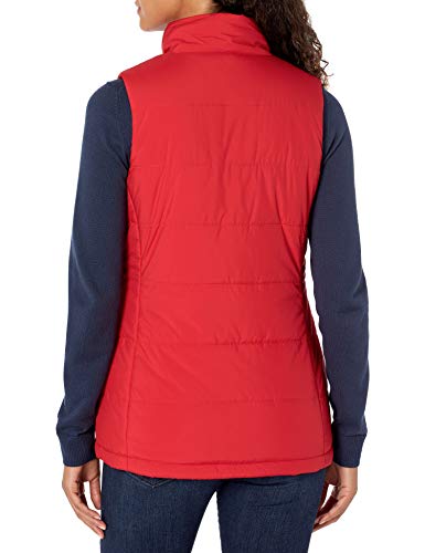 Amazon Essentials Chaleco Globo de Peso Medio Outerwear-Vests, Rojo, M