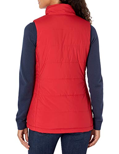 Amazon Essentials Chaleco Globo de Peso Medio Outerwear-Vests, Rojo, S