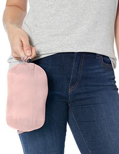 Amazon Essentials - Chaqueta acolchada con capucha para mujer, plegable, ligera y resistente al agua, Rosa (light pink), US L (EU L - XL)