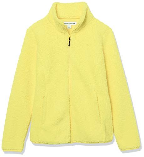Amazon Essentials Chaqueta de Forro Polar con Cremallera Completa Fleece-Outerwear-Jackets, Amarillo Brillante, L