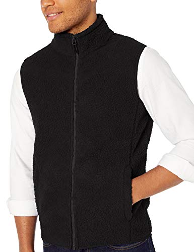 Amazon Essentials High Pile Fleece Vest outerwear-vests, Negro, US S (EU S)
