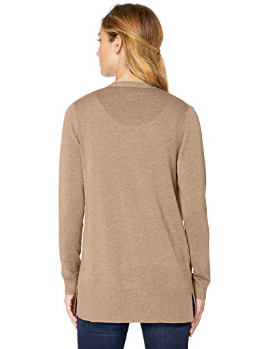 Amazon Essentials – Jersey cárdigan abierto y ligero para mujer, Beige (Camel Heather Cam), X-Small