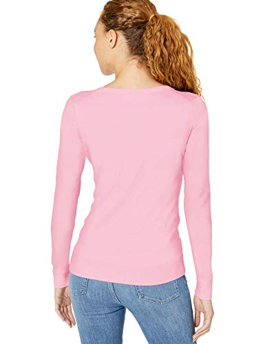 Amazon Essentials Jersey Ligero de Cuello Redondo. pullover-sweaters, Liliac rosa claro, US M (EU M - L)