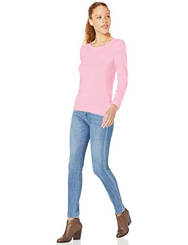 Amazon Essentials Jersey Ligero de Cuello Redondo. pullover-sweaters, Liliac rosa claro, US M (EU M - L)