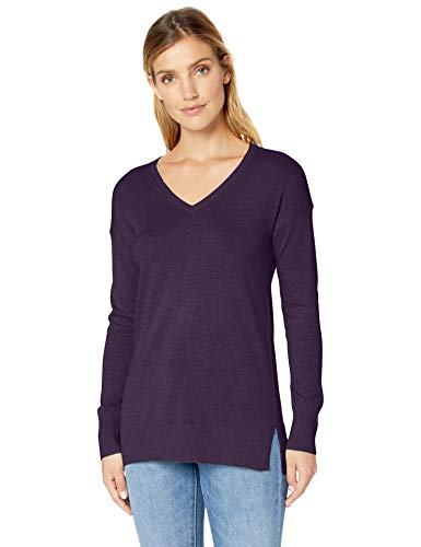 Amazon Essentials - Jersey ligero tipo túnica con cuello en V para mujer, Morado (Purple Heather Pur), US XXL (EU 3XL - 4XL)