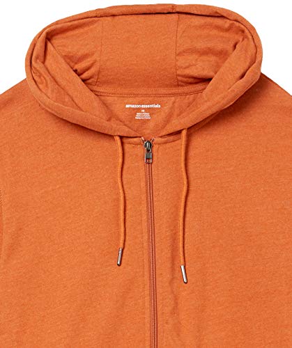 Amazon Essentials Lightweight Jersey Full-Zip Hoodie Fashion, Naranja, US S (EU S)