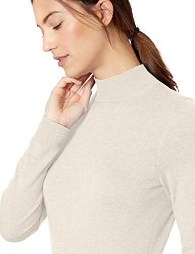 Amazon Essentials Lightweight Mockneck Sweater pullover-sweaters, Ivory, US M (EU M - L)