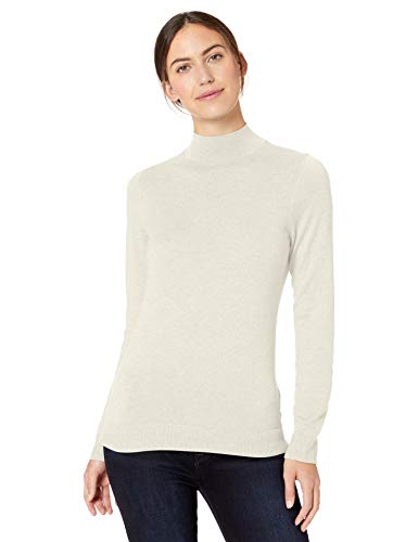 Amazon Essentials Lightweight Mockneck Sweater pullover-sweaters, Ivory, US M (EU M - L)