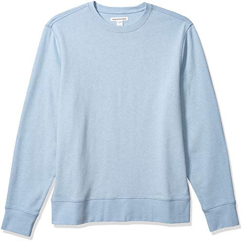 Amazon Essentials Long-Sleeve Lightweight French Terry Crewneck Sweatshirt Athletic-Sweatshirts, Azul Claro, 48-50