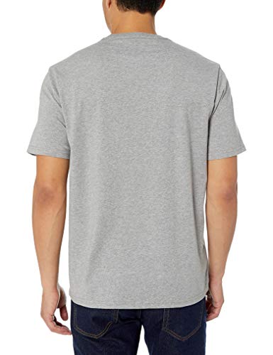 Amazon Essentials - Pack de 2 camisetas de manga corta y corte holgado con cuello redondo y bolsillo para hombre, Gris (Heather Grey Hea), US XL (EU XL - XXL)