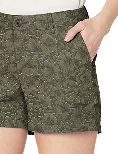 Amazon Essentials – Pantalón corto chino con tiro de 8,89 cm para mujer, camuflaje oliva floral, US 16 (EU XL - 2XL)