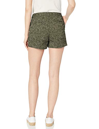 Amazon Essentials – Pantalón corto chino con tiro de 8,89 cm para mujer, camuflaje oliva floral, US 16 (EU XL - 2XL)