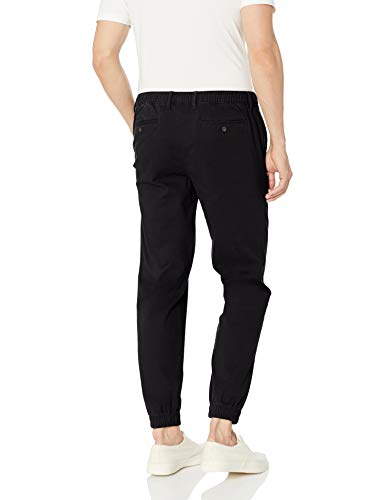 Amazon Essentials - Pantalones deportivos ajustados para hombre, Negro, US L (EU L)