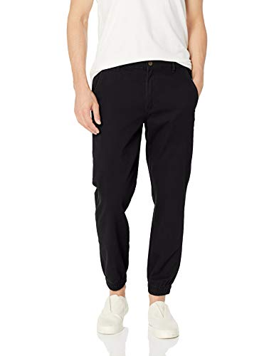 Amazon Essentials - Pantalones deportivos ajustados para hombre, Negro, US L (EU L)