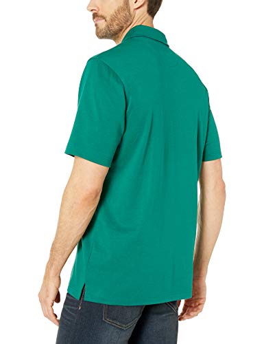 Amazon Essentials - Polo de manga corta con corte recto y bolsillo para hombre, Hunter Green, US S (EU S)