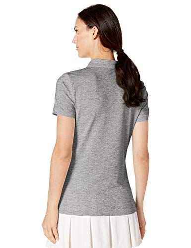Amazon Essentials - Polo de manga corta para mujer, Grey Spacedye, US M (EU M - L)