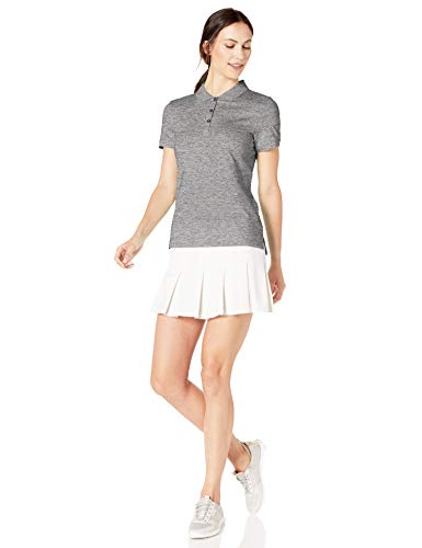 Amazon Essentials - Polo de manga corta para mujer, Grey Spacedye, US M (EU M - L)