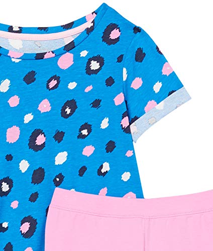 Amazon Essentials Short-Sleeve Tunic T-Shirts, Leggings Outfit Sets Dresses, Juego de Animales Azules, 9-10 años