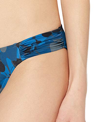 Amazon Essentials Side Tab Bikini Bottom fashion-swimsuit-bottoms-separates, Azul Floral, US XL (EU 2XL)