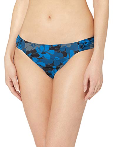 Amazon Essentials Side Tab Bikini Bottom fashion-swimsuit-bottoms-separates, Azul Floral, US XL (EU 2XL)