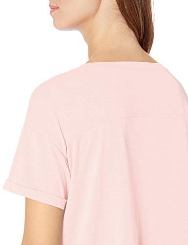 Amazon Essentials Studio Relaxed-Fit Crewneck T-Shirt Fashion-t-Shirts, Rosado Claro, Large