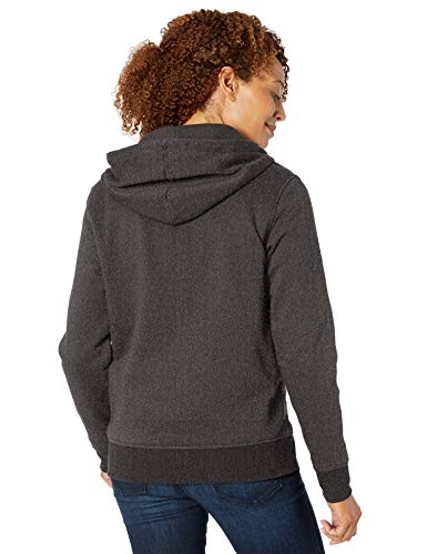 Amazon Essentials - Sudadera con capucha impermeable con forro térmico y cremallera completa para mujer, Gris (Charcoal Heather), US L (EU L - XL)