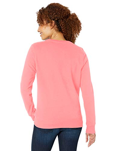 Amazon Essentials Sudadera French Terry Fleece Crewneck fashion-sweatshirts, Coral brillante, US S (EU S - M)