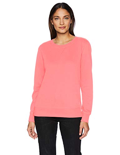 Amazon Essentials Sudadera French Terry Fleece Crewneck fashion-sweatshirts, Coral brillante, US S (EU S - M)