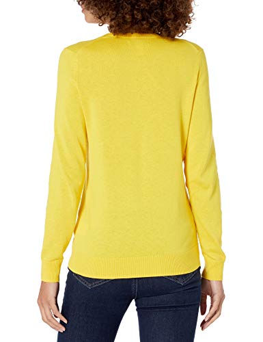 Amazon Essentials Suéter Ligero Con Cuello En V. pullover-sweaters, Amarillo, US S (EU S - M)