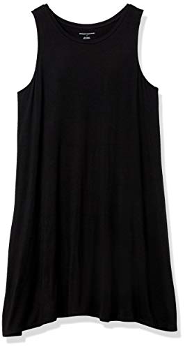 Amazon Essentials - Vestido sin mangas para mujer, Negro, US S (EU S - M)