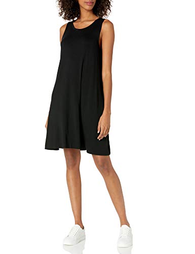 Amazon Essentials - Vestido sin mangas para mujer, Negro, US S (EU S - M)