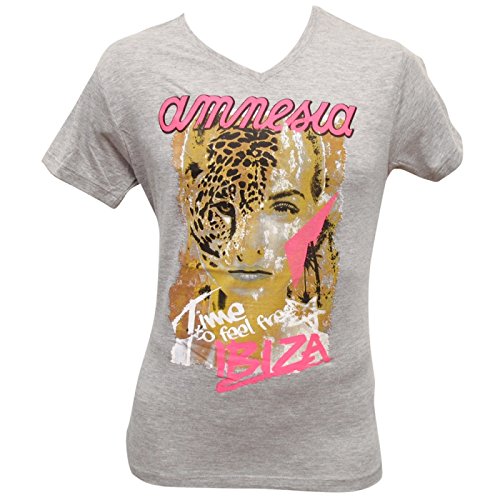 Amnesia Ibiza: Camiseta Hombre Wildlife - Gris, M - Medium