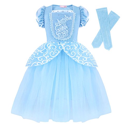 AmzBarley Vestido Niña Princesa Tutu Disfraz Cumpleaños Carnaval Traje Princesa Niña Fiesta Halloween Navidad Cosplay