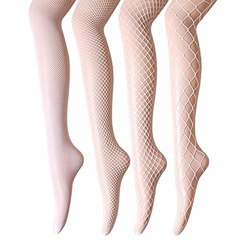 ANDIBEIQI 4 Pares Medias de Rejilla de Red Calcetines de Rejilla para Mujer Fishnet Tights Talla única