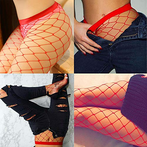 ANDIBEIQI 4 Pares Medias de Rejilla de Red Calcetines de Rejilla para Mujer Fishnet Tights Talla única