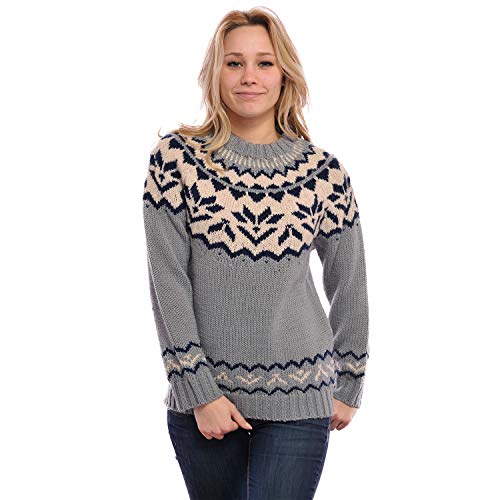 Anne ar Breiz - Jersey de lana para hombre, color gris nórdico gris S