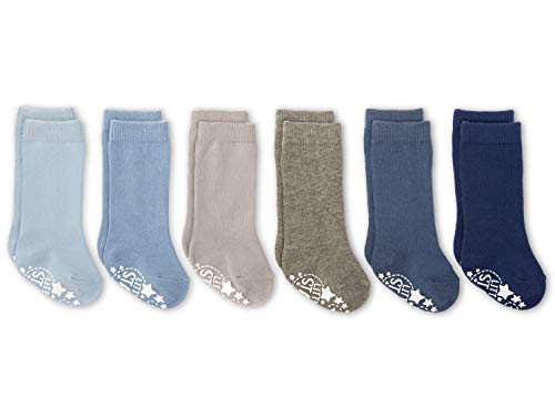 Anole Calcetines para Recién Nacido y Bebé - 6 Pares - Alto de Rodilla de Algodón para Niños y Niñas (Niños, 6-12 Meses)